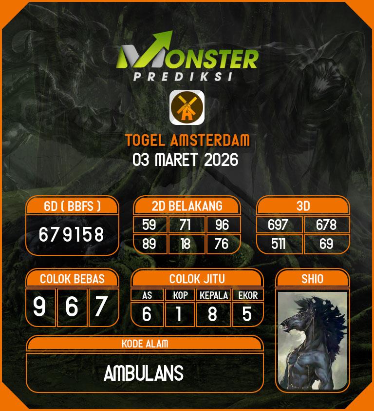 Kode-Monster-Amsterdam-Hari-Selasa-3-Maret-2026