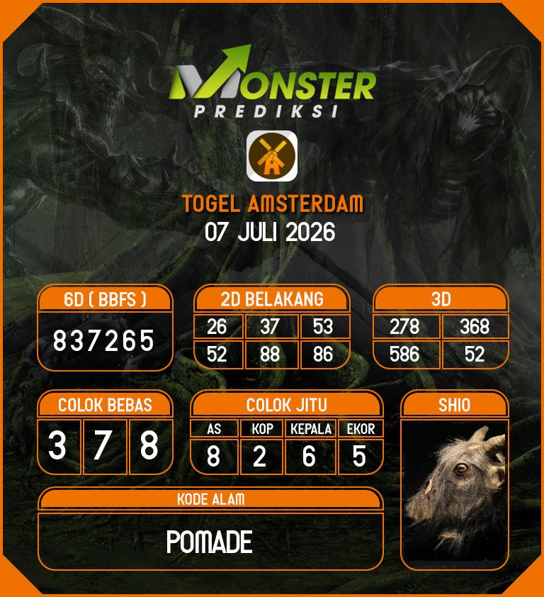 Kode-Monster-Amsterdam-Hari-Selasa-7-Juli-2026
