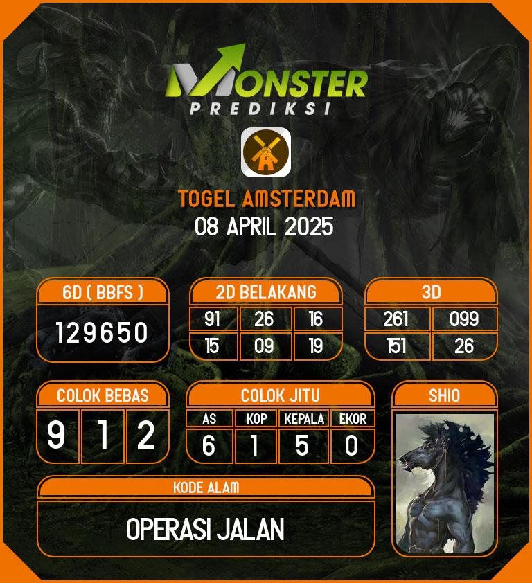Kode-Monster-Amsterdam-Hari-Selasa-8-April-2025