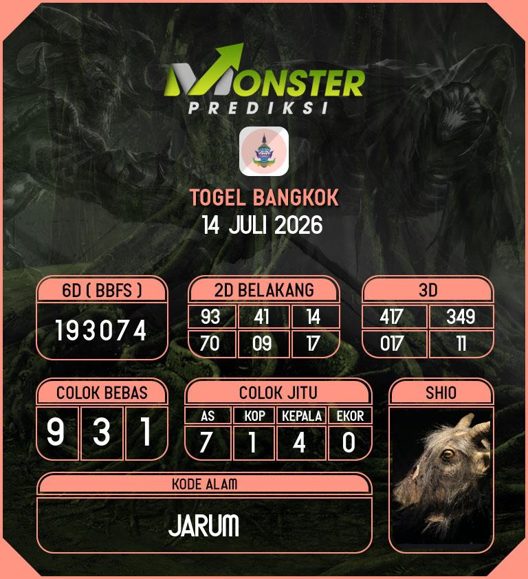 Kode-Monster-Bangkok-Hari-Selasa-14-Juli-2026