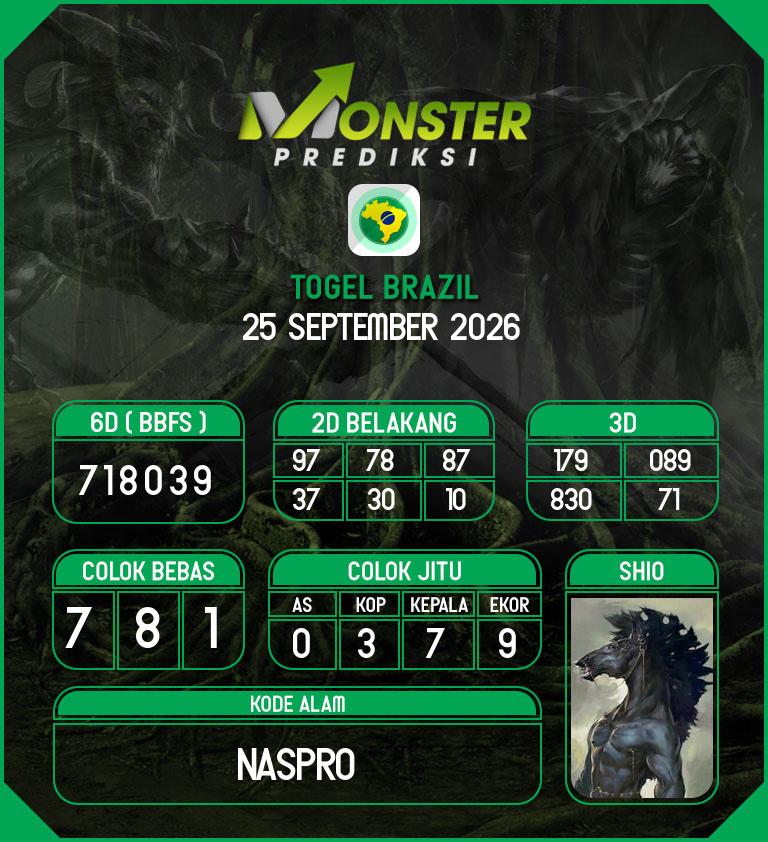 Kode-Monster-Brazil-Hari-Jumat-25-September-2026