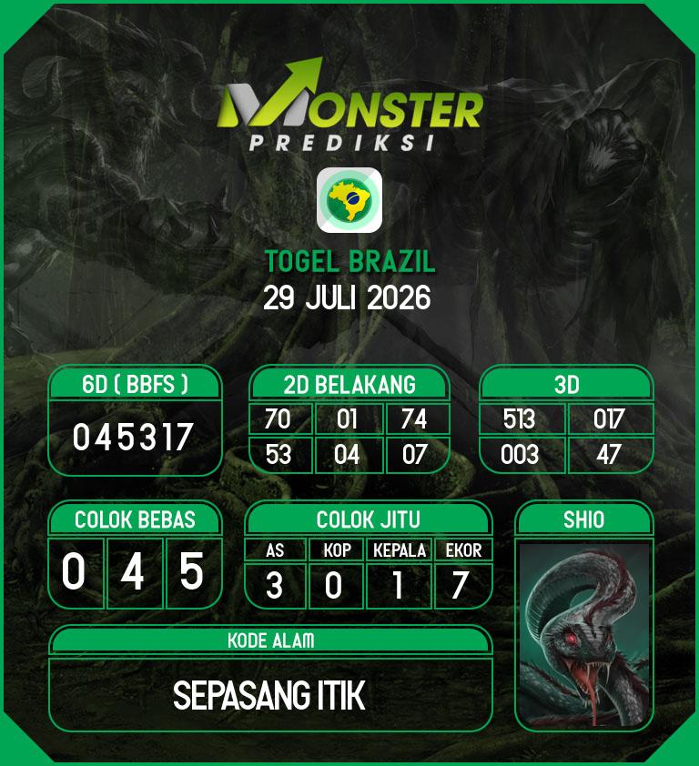 Kode-Monster-Brazil-Hari-Rabu-29-Juli-2026