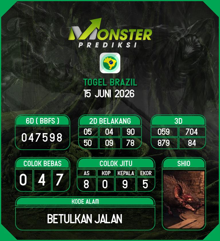 Kode-Monster-Brazil-Hari-Senin-15-Juni-2026