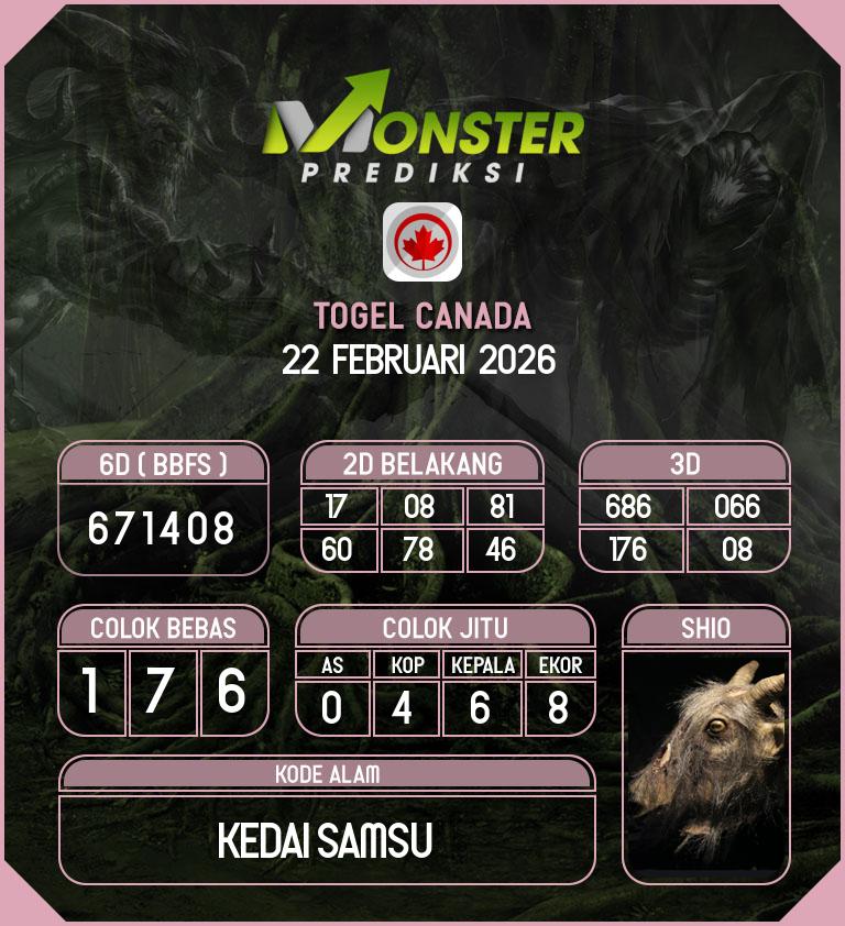 Kode-Monster-Canada-Hari-Minggu-22-Februari-2026