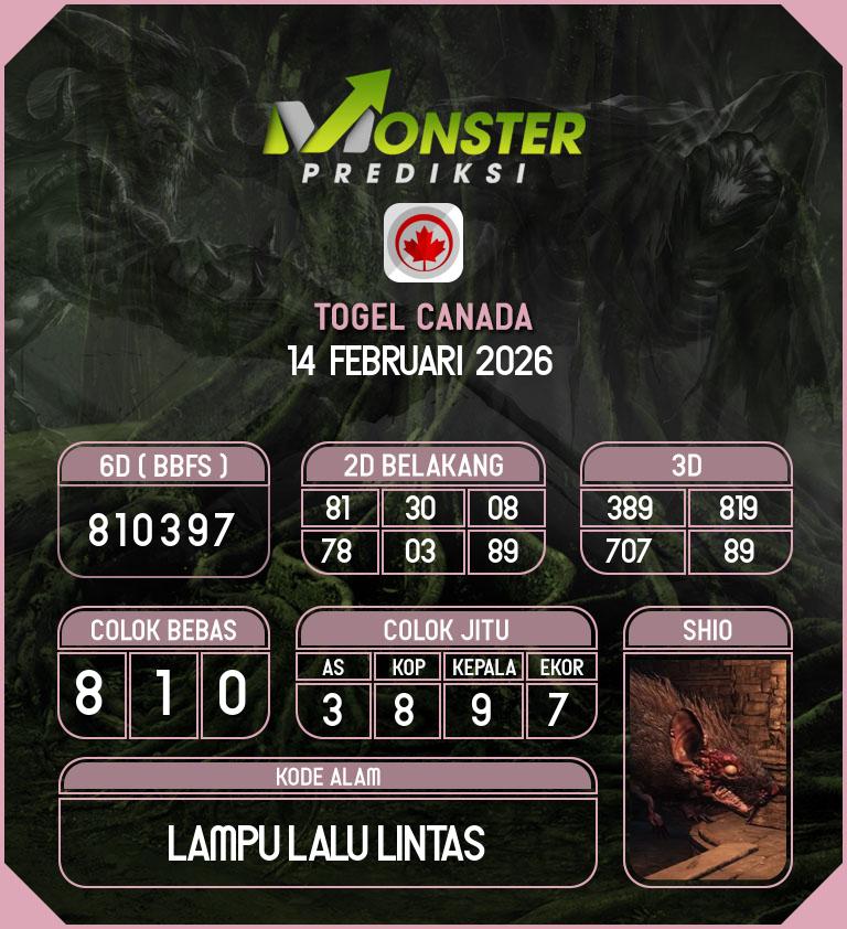 Kode-Monster-Canada-Hari-Sabtu-14-Februari-2026