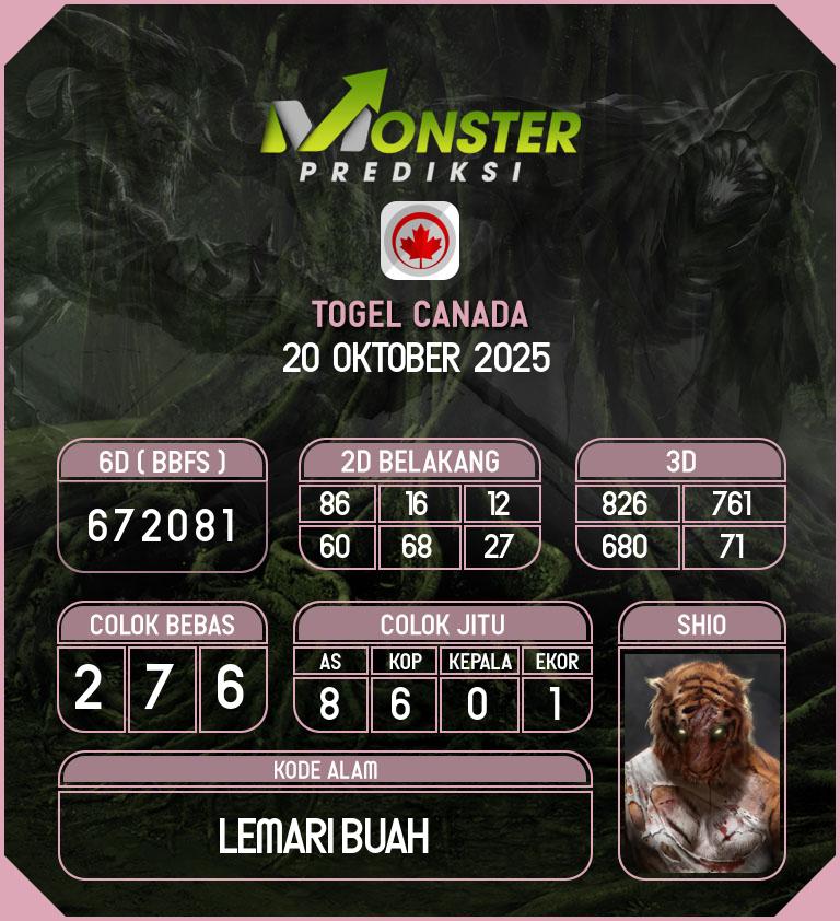 Kode-Monster-Canada-Hari-Senin-20-Oktober-2025