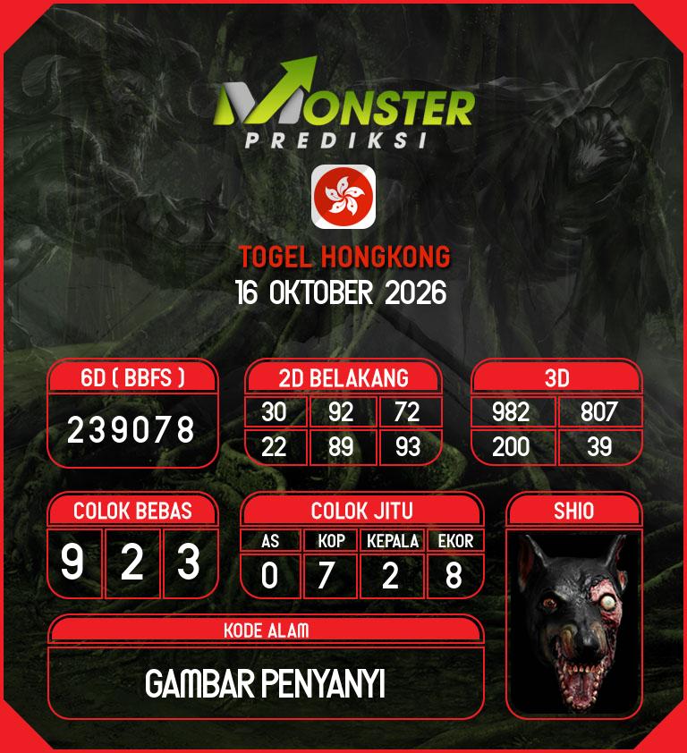 Kode-Monster-HK-Hari-Jumat-16-Oktober-2026