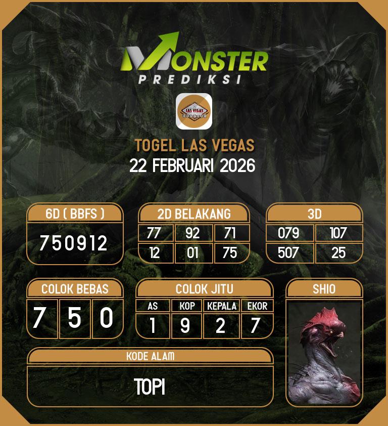Kode-Monster-Las-Vegas-Hari-Minggu-22-Februari-2026