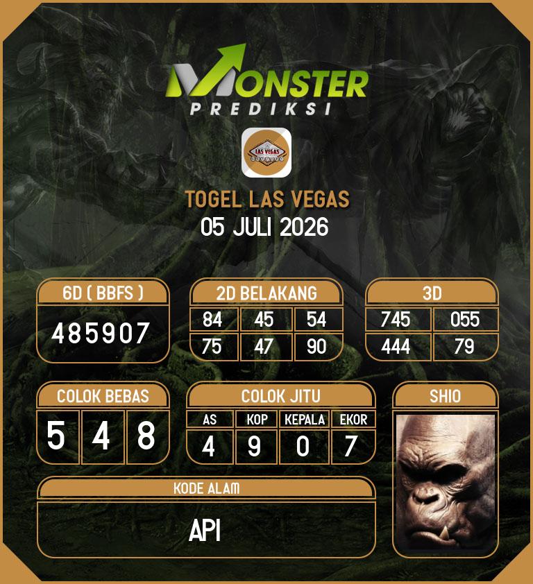Kode-Monster-Las-Vegas-Hari-Minggu-5-Juli-2026