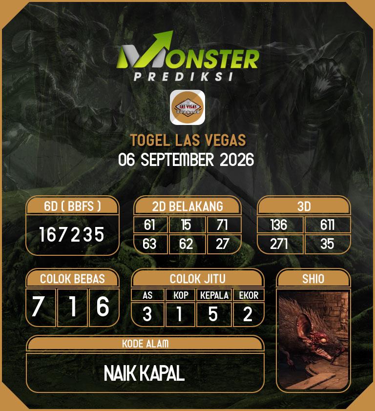 Kode-Monster-Las-Vegas-Hari-Minggu-6-September-2026