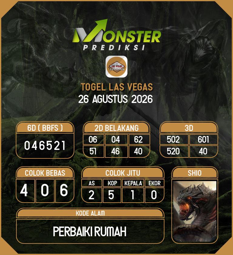 Kode-Monster-Las-Vegas-Hari-Rabu-26-Agustus-2026