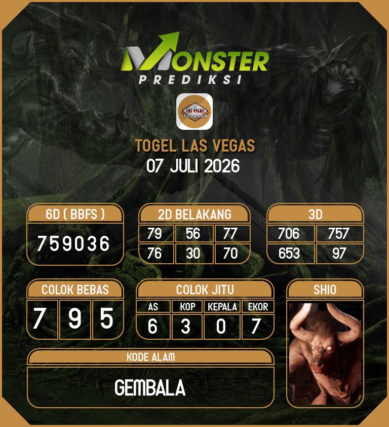 Kode-Monster-Las-Vegas-Hari-Selasa-7-Juli-2026