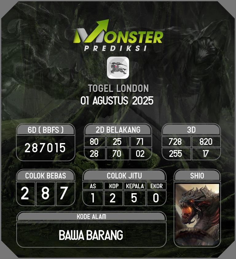 Kode-Monster-London-Hari-Jumat-1-Agustus-2025