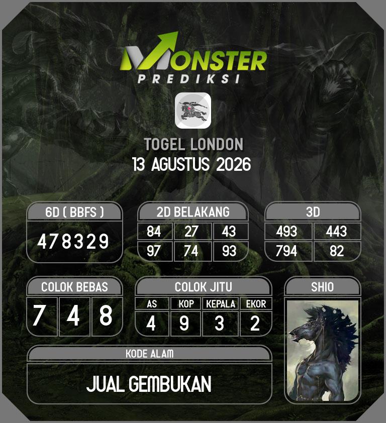 Kode-Monster-London-Hari-Kamis-13-Agustus-2026
