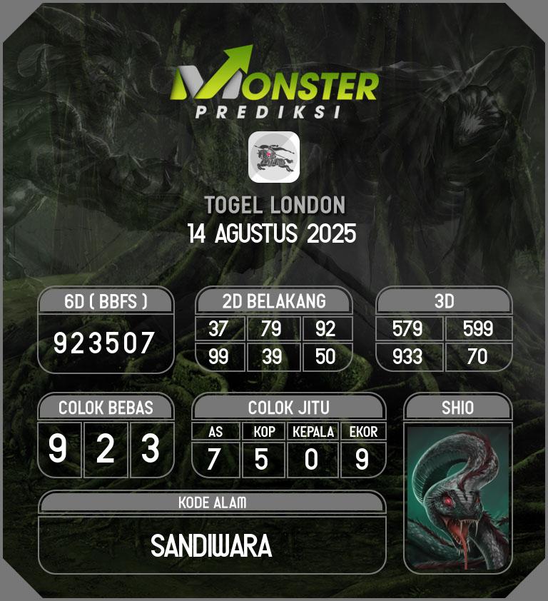 Kode-Monster-London-Hari-Kamis-14-Agustus-2025