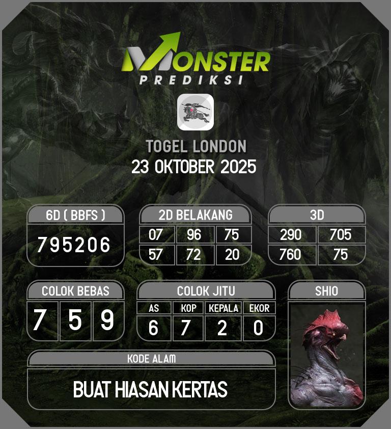 Kode-Monster-London-Hari-Kamis-23-Oktober-2025