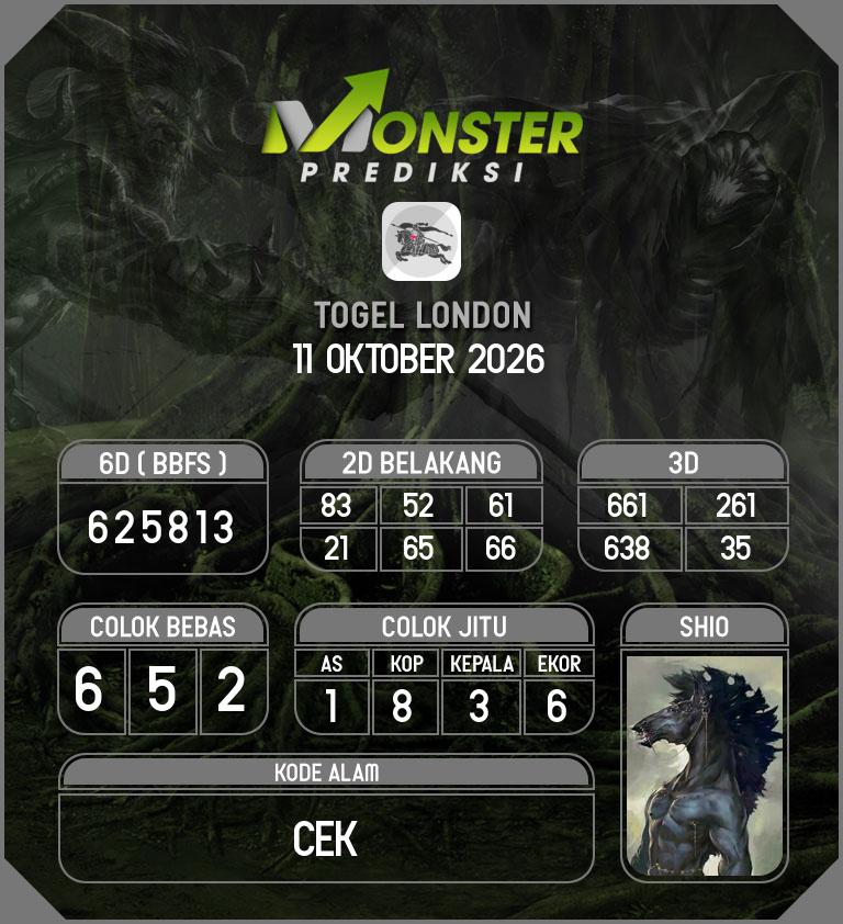 Kode-Monster-London-Hari-Minggu-11-Oktober-2026
