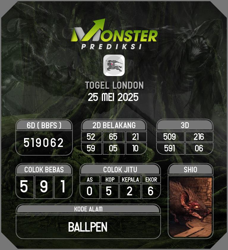 Kode-Monster-London-Hari-Minggu-25-Mei-2025