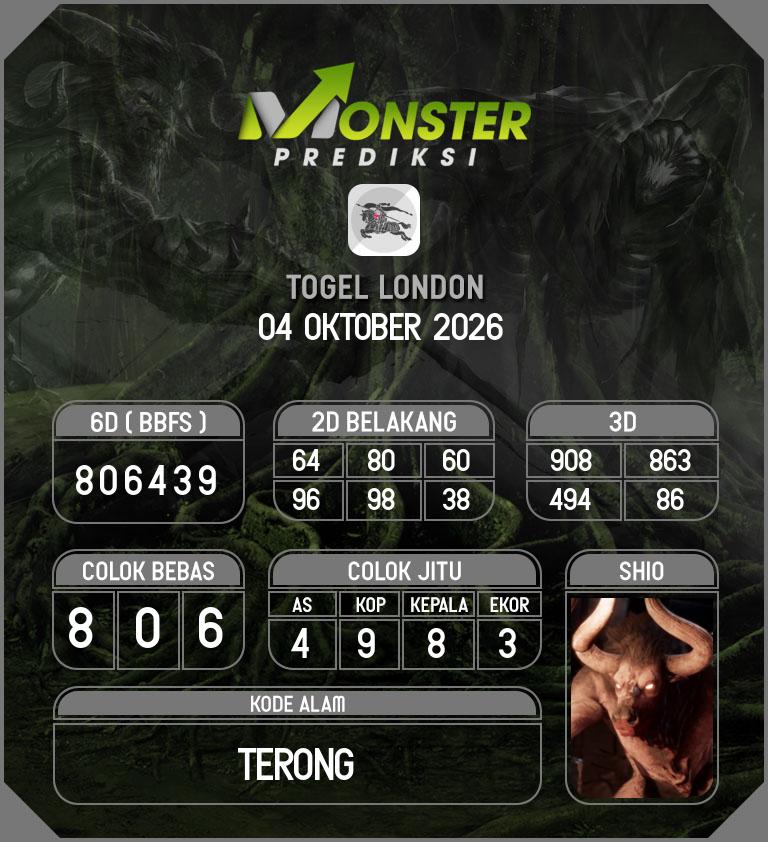 Kode-Monster-London-Hari-Minggu-4-Oktober-2026