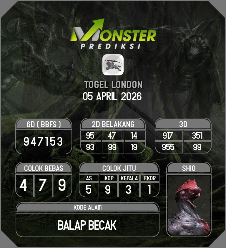 Kode-Monster-London-Hari-Minggu-5-April-2026