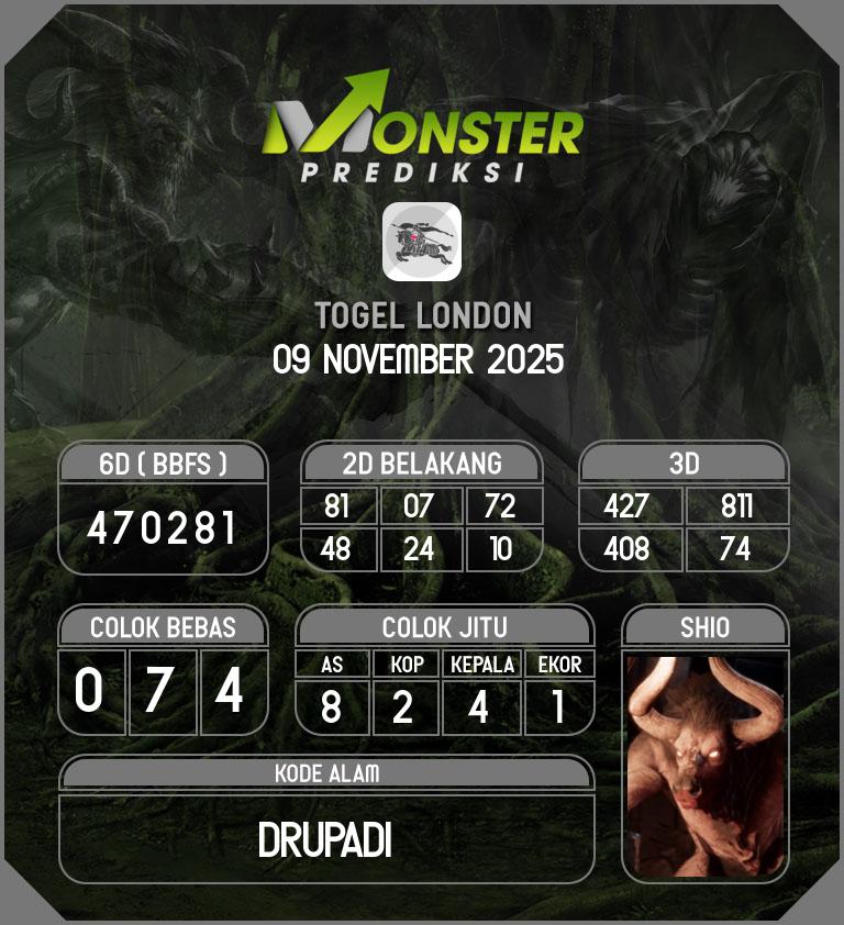 Kode-Monster-London-Hari-Minggu-9-November-2025