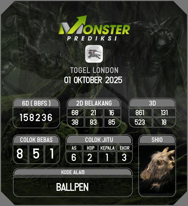 Kode-Monster-London-Hari-Rabu-1-Oktober-2025