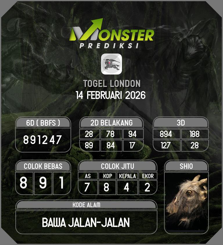 Kode-Monster-London-Hari-Sabtu-14-Februari-2026