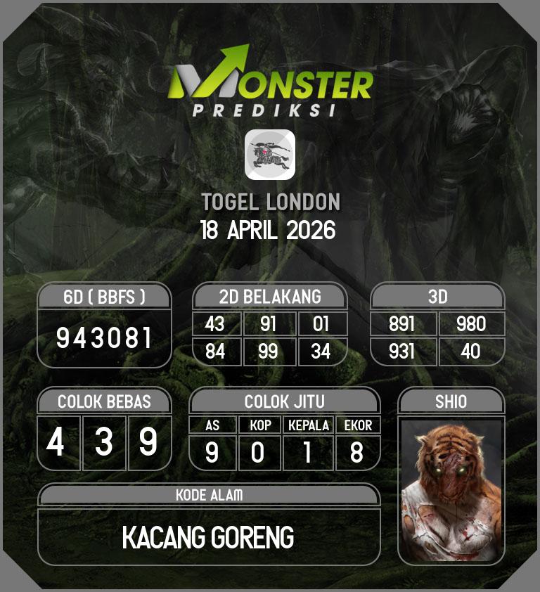 Kode-Monster-London-Hari-Sabtu-18-April-2026