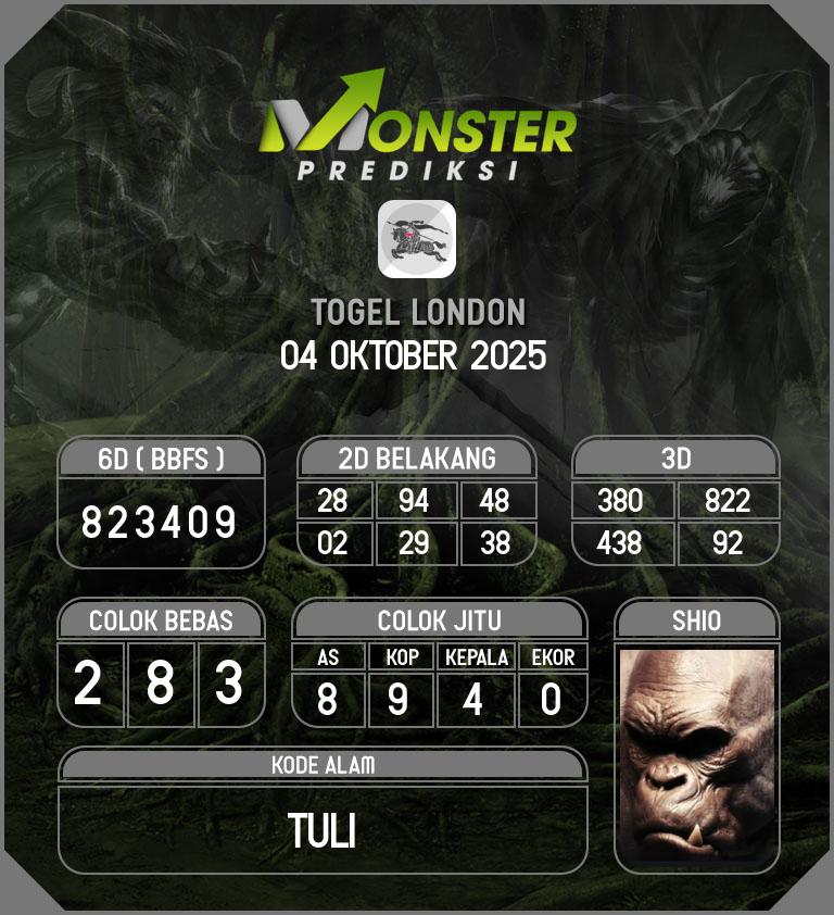 Kode-Monster-London-Hari-Sabtu-4-Oktober-2025