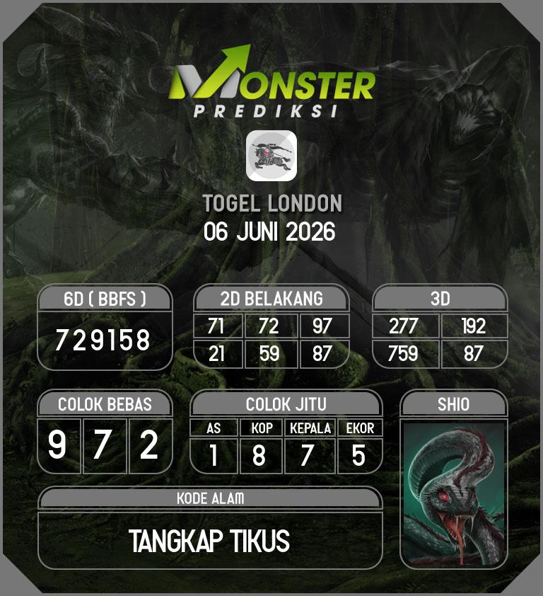 Kode-Monster-London-Hari-Sabtu-6-Juni-2026