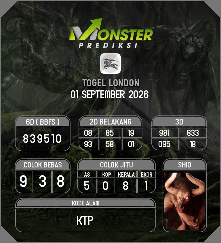 Kode-Monster-London-Hari-Selasa-1-September-2026