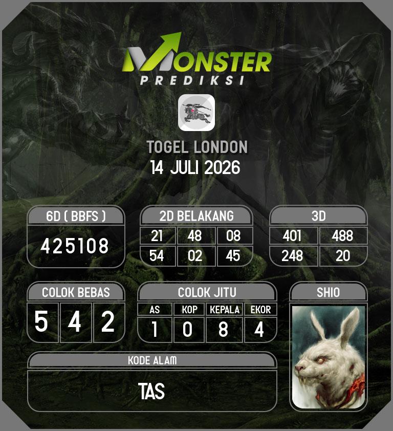 Kode-Monster-London-Hari-Selasa-14-Juli-2026