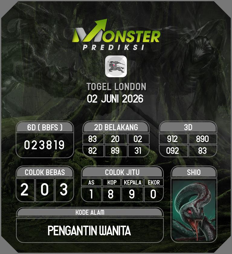 Kode-Monster-London-Hari-Selasa-2-Juni-2026