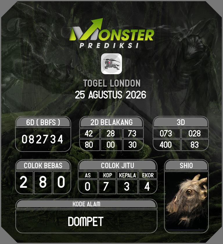 Kode-Monster-London-Hari-Selasa-25-Agustus-2026