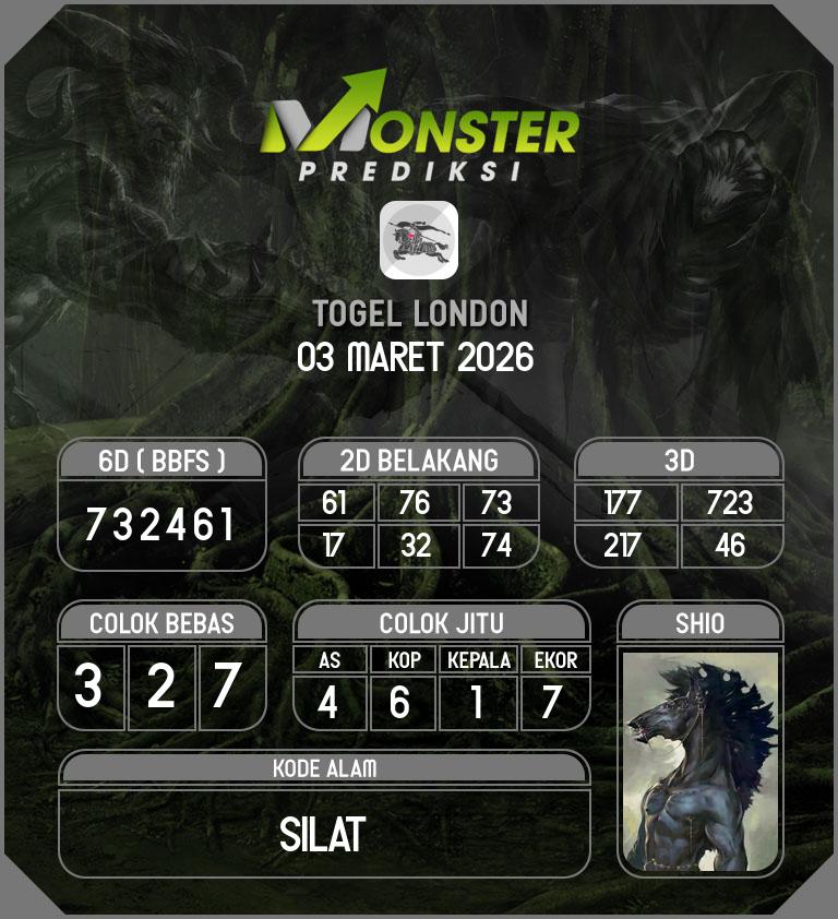 Kode-Monster-London-Hari-Selasa-3-Maret-2026