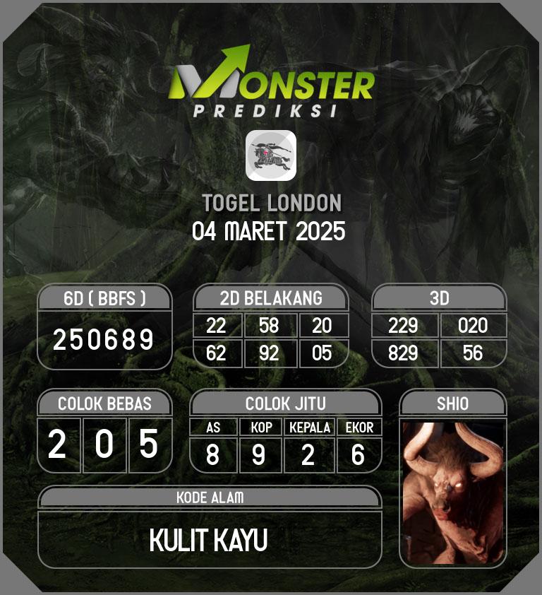 Kode-Monster-London-Hari-Selasa-4-Maret-2025