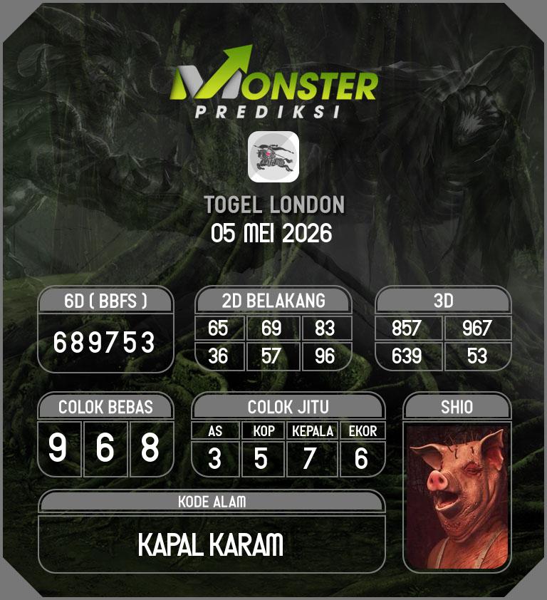Kode-Monster-London-Hari-Selasa-5-Mei-2026