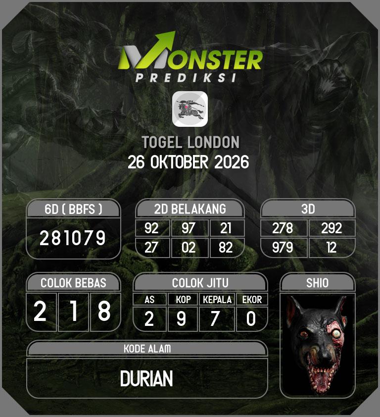Kode-Monster-London-Hari-Senin-26-Oktober-2026