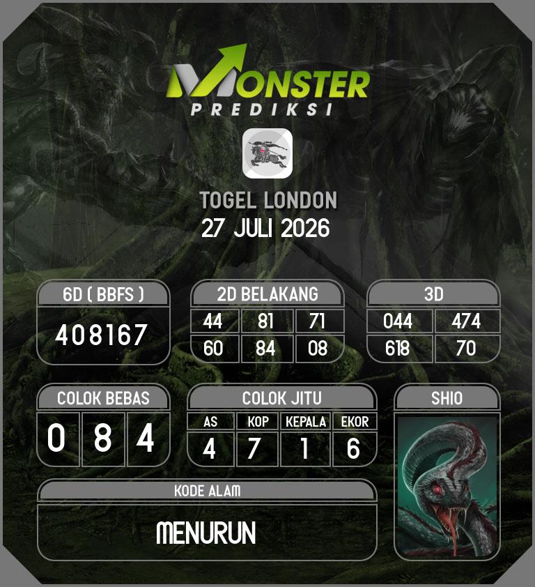 Kode-Monster-London-Hari-Senin-27-Juli-2026