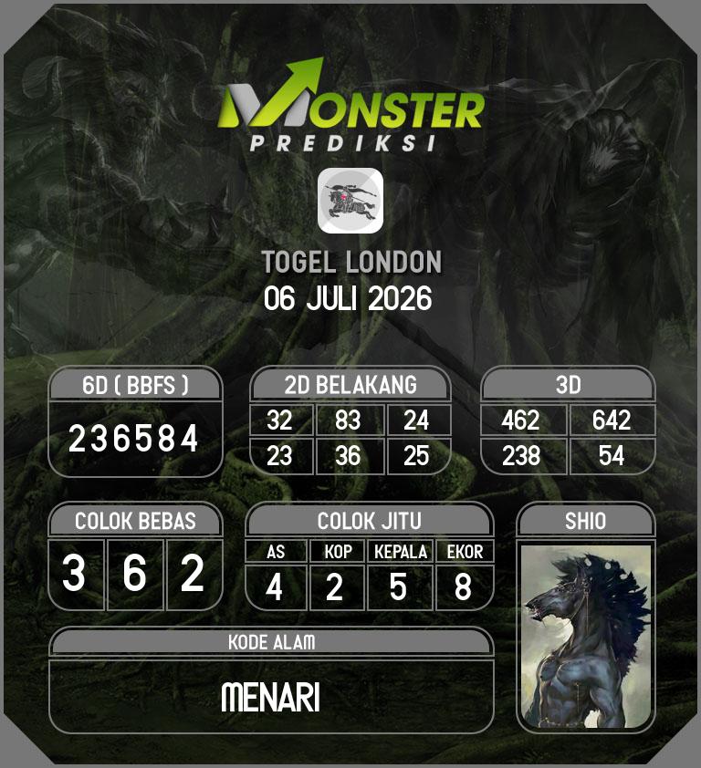 Kode-Monster-London-Hari-Senin-6-Juli-2026