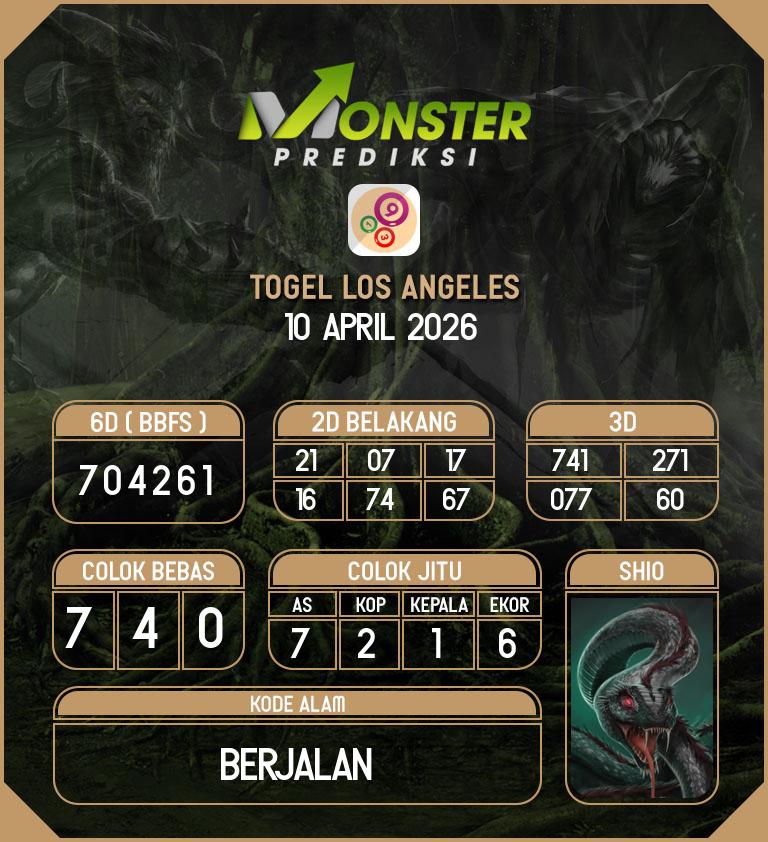 Kode-Monster-Los-Angeles-Hari-Jumat-10-April-2026