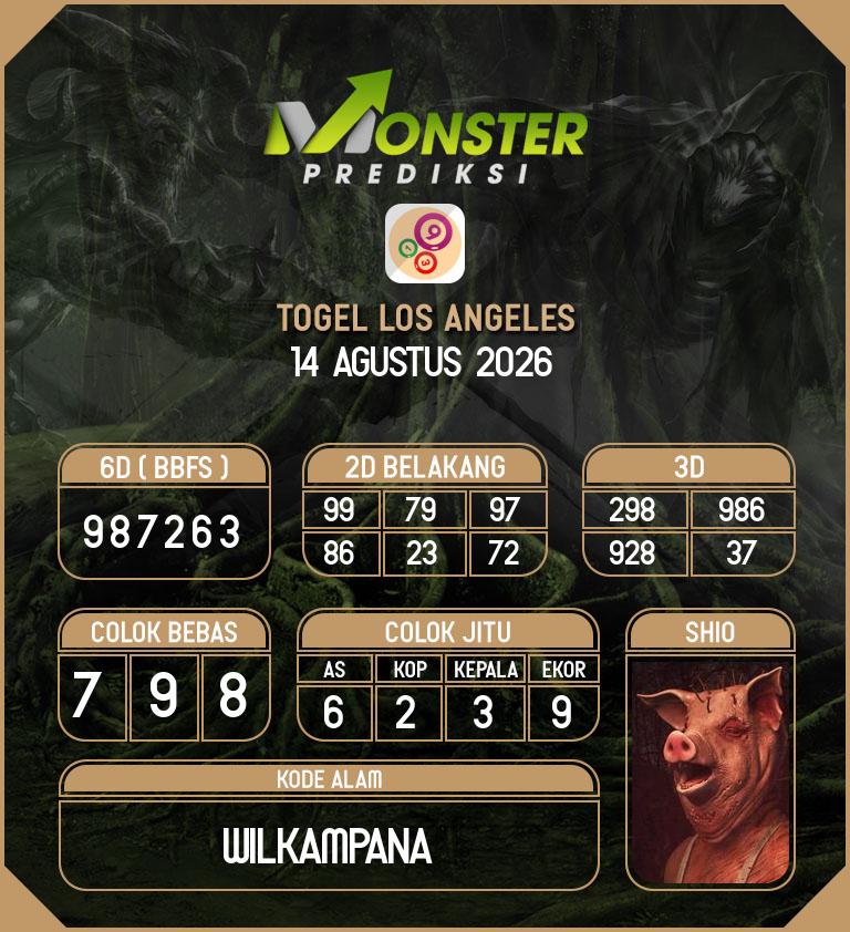 Kode-Monster-Los-Angeles-Hari-Jumat-14-Agustus-2026