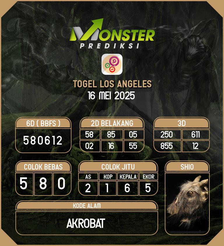Kode-Monster-Los-Angeles-Hari-Jumat-16-Mei-2025
