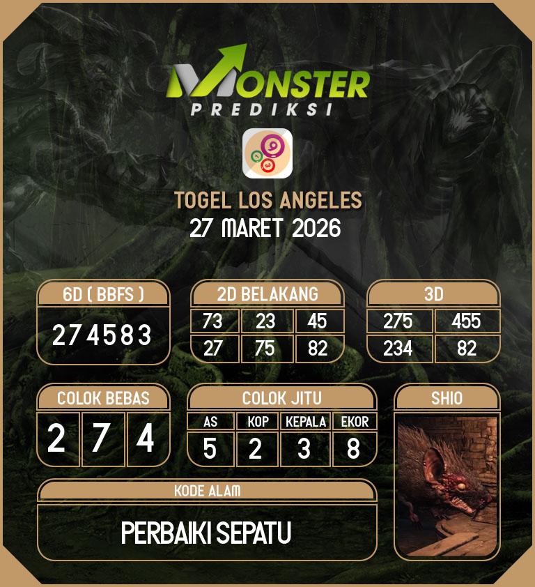 Kode-Monster-Los-Angeles-Hari-Jumat-27-Maret-2026