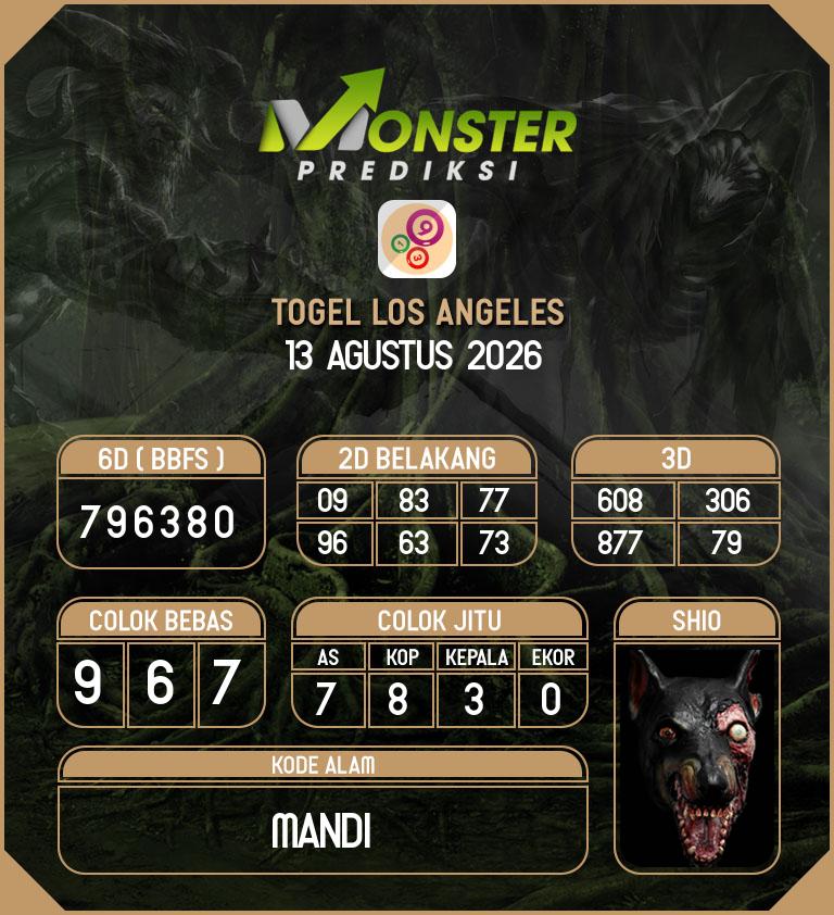 Kode-Monster-Los-Angeles-Hari-Kamis-13-Agustus-2026