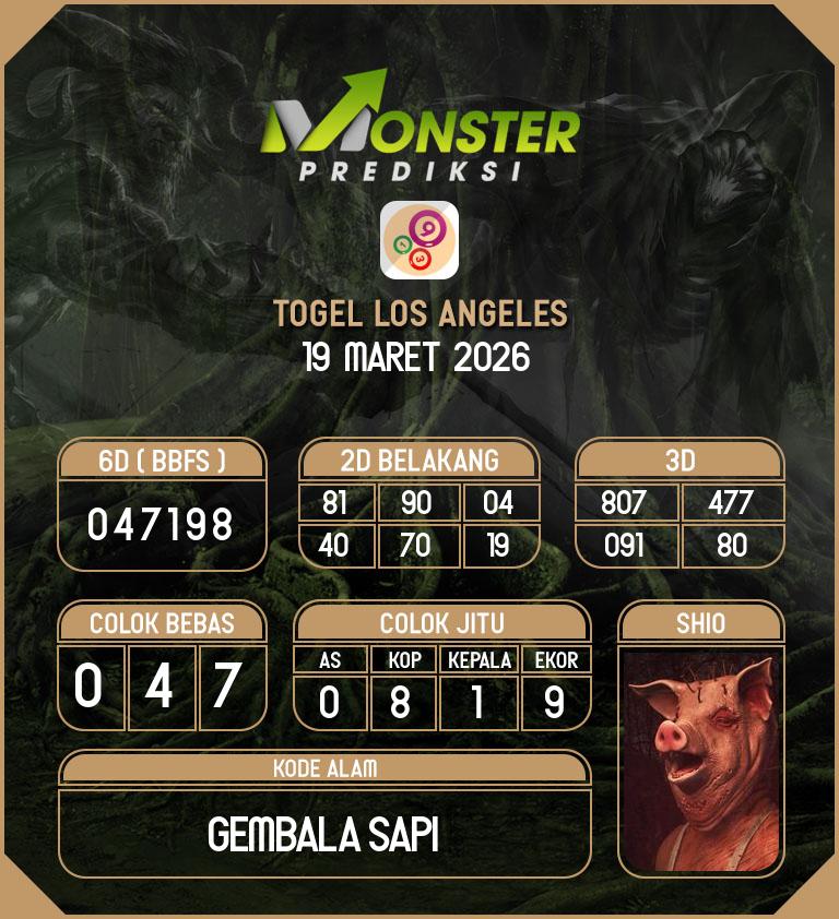 Kode-Monster-Los-Angeles-Hari-Kamis-19-Maret-2026