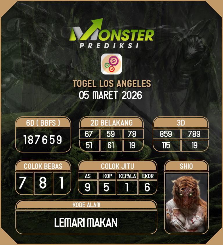 Kode-Monster-Los-Angeles-Hari-Kamis-5-Maret-2026