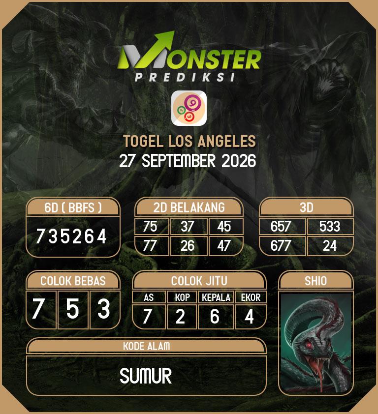 Kode-Monster-Los-Angeles-Hari-Minggu-27-September-2026