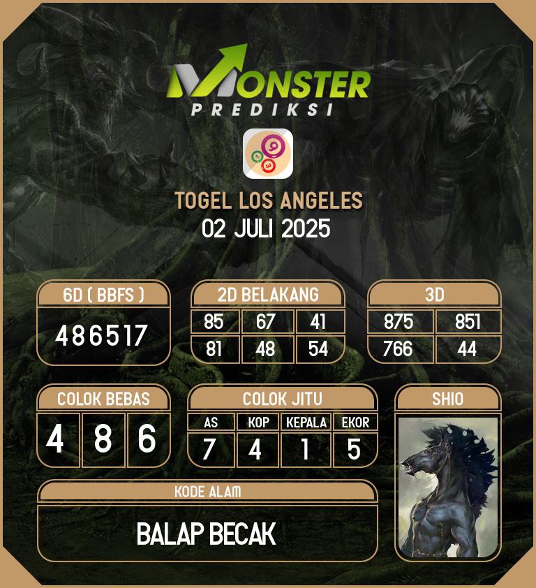 Kode-Monster-Los-Angeles-Hari-Rabu-2-Juli-2025