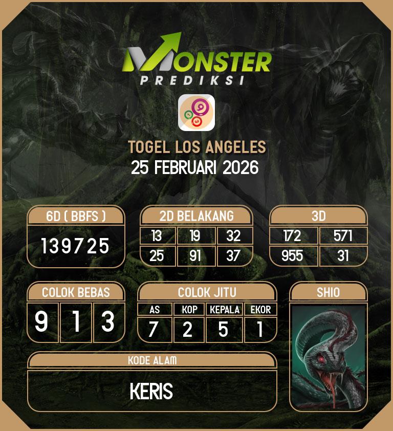 Kode-Monster-Los-Angeles-Hari-Rabu-25-Februari-2026